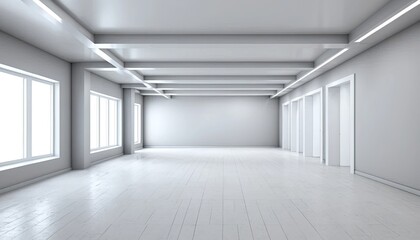 Fototapeta premium Empty Modern Spacious Room Interior Design