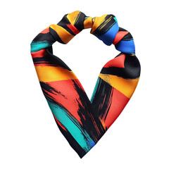 Contemporary Cooling Bandana with a Bold Digital Gr Isolated on Transparent Background
