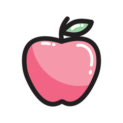 Light red apple icon. Vector