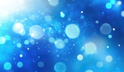 Abstract blue bokeh background with light effects