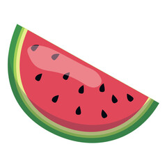 Watermelon juicy slice icon. Vector