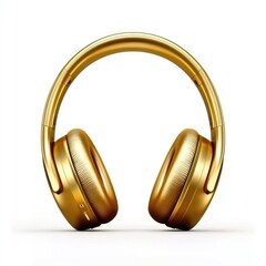 Gold headphones, over-ear, studio style