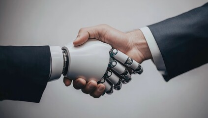 Robotic hand shakes human hand (2)