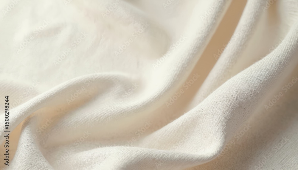 Poster close-up linen fabric texture in beige, cream colors. canvas textile material. neutral colors backdr