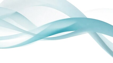 Elegant blue ribbon flowing in soft, airy waves creates serene atmosphere, while light texture enhances design with calming and tranquil essence. - Powered by Adobe