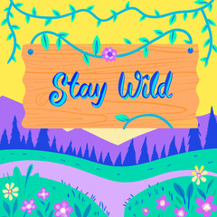 summer background with flowers and butterflies