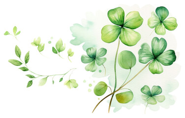 Fototapeta premium PNG Leaf pattern clover plant.