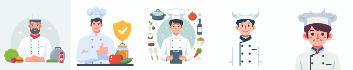 Vector of a male chef
