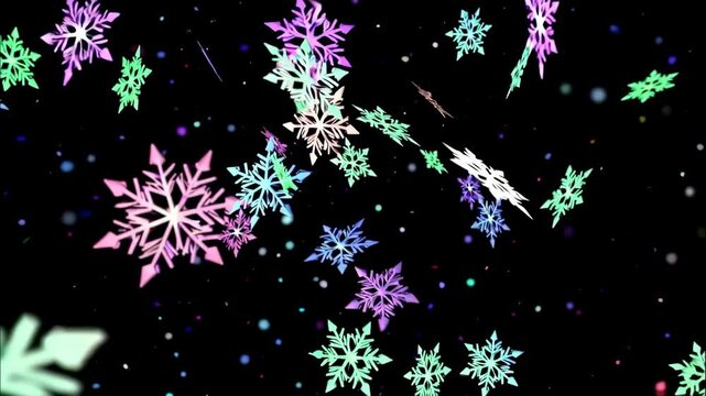 Snowflowers in Motion: Traces of Colorful Light