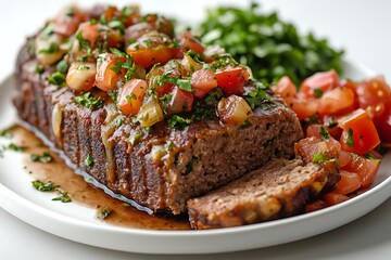 grilled meat with vegetables