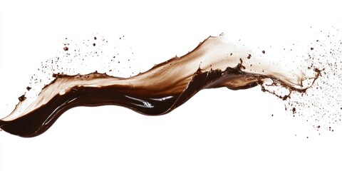 Chocolate splash isolated on white