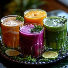 some glass of lemonade