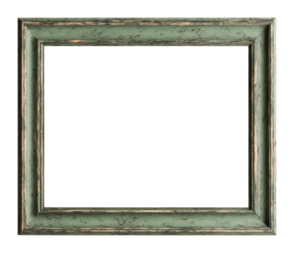 PNG Rectangle vintage picture framed mockup green painting antique.