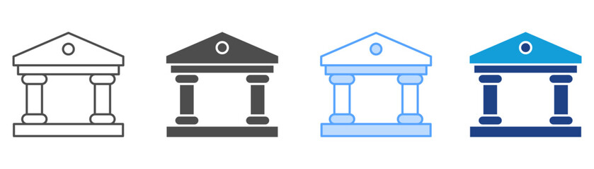 Municipal Icon Set Multiple Style Collection