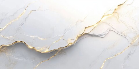 Abstract white marble with gold veins (1)