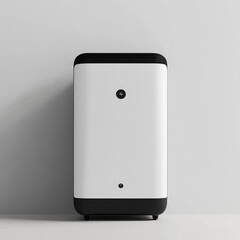 White appliance with black accents