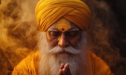 Guru Nanak Jayanti Celebration. AI generated illustration