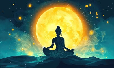 Guru Purnima Celebration Greeting Card Background. AI generated illustration.