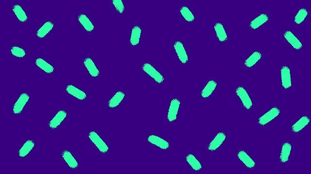 Donut glaze abstract pattern texture animation. Topping of sprinkles. Food bakery decoration. Confetti background.