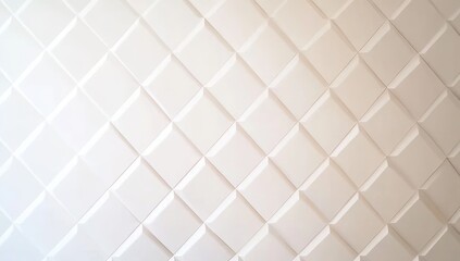 White, diamond-patterned wall paneling