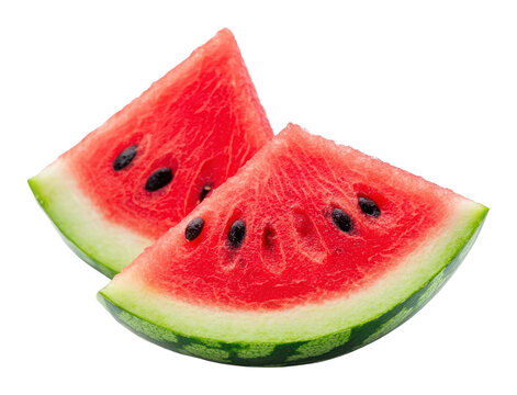 PNG Two Watermelon Slice watermelon slices fruit.
