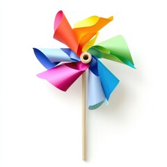 Colorful pinwheel on white background (4)