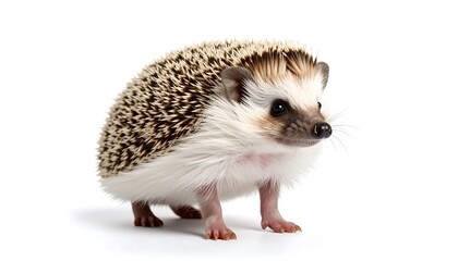 Obraz premium Adorable Hedgehog Portrait: A Close-Up of a Tiny Prickly Friend