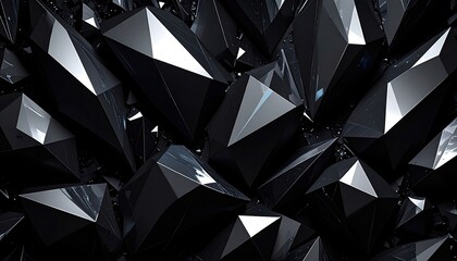 Black Crystal Geometric Texture.