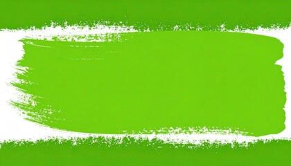 Green paint brush stroke banner.