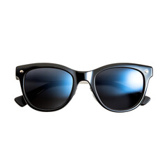 Classic Oversized Sunglasses with Reflective Polarized Lenses Isolated on Transparent Background