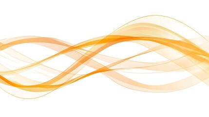 Abstract Orange Wave Background Design, Smooth Flowing Lines, Modern Art