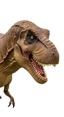 Realistic Photo Of Tyrannosaurus Rex Dinosaur Isolated on White Background