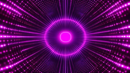 Abstract Pink Neon Light Tunnel Background