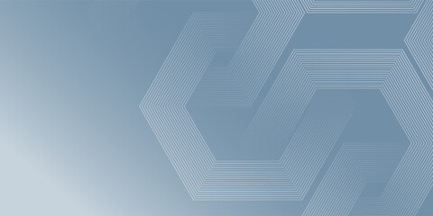 Abstract hexagon lines on gray background. Geometric stripe line art design for poster, brochure, cover, website, banner.