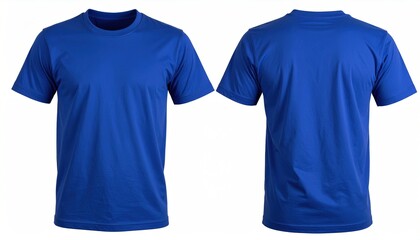 Blue TShirt Mockup with Front  Back.