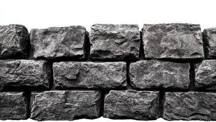 Dark gray stone wall section (3)