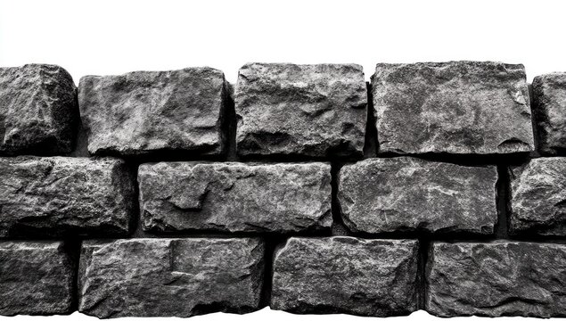 Dark gray stone wall section (3)