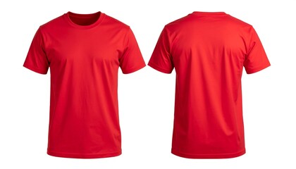 Red Tshirt Mockup with Front  Back.