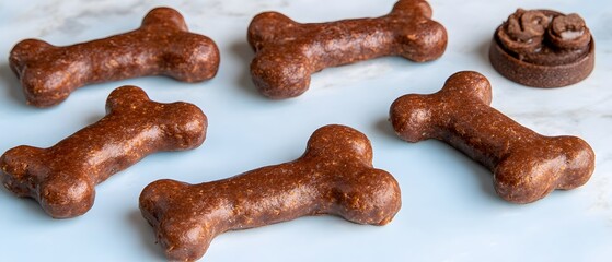 Homemade Dog Bone Treats Chocolate Flavor Bakery