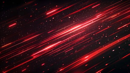 Obraz premium Abstract design with diagonal red lines and dark background.