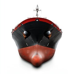 Front view of a large cargo ship (2)