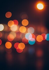 Abstract Bokeh Lights Photography With Orange Red Yellow And Blue Circles Background