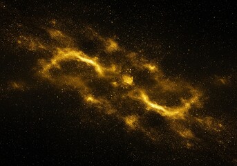 Fototapeta premium Abstract Gold Glitter Texture On Dark Background With Sparkle Lights