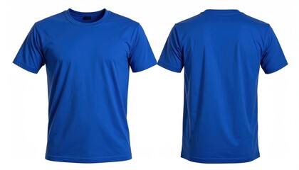 Blue Tshirt Mockup with Front  Back.