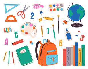 Back to School Supplies Stationery Collection.