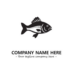 Fish logo company design vector illustration