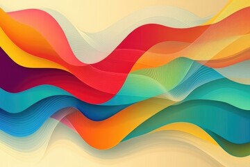 Abstract wavy design with vibrant colors
