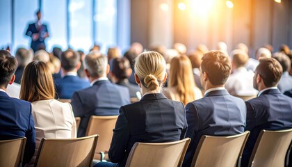 Business Conference Audience Listening.