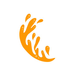 orange splash vector