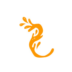 orange splash vector